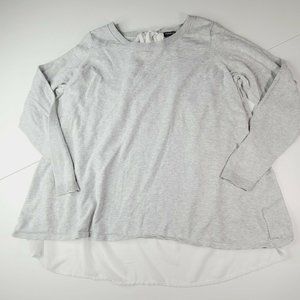 Torrid Women's Gray Knit Bow Tie-Back Sweater Top